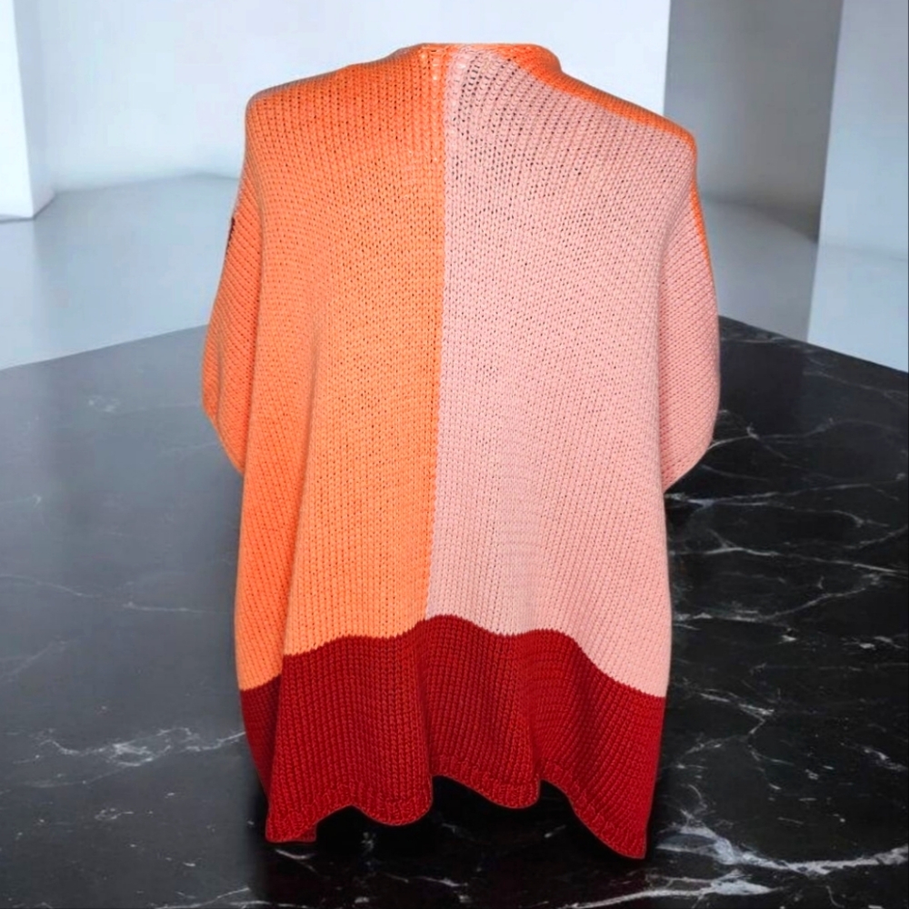 COCOGIO Colorblock Open Front Shawl - One Size - Picture 5 of 8